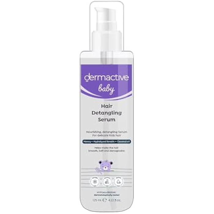 DERMACTIVE Baby Hair Detangling Serum – 120ml | Easy Combing, Smooth & Shiny Finish, Gentle Care for Fine Baby Hair - Image 1